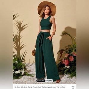 Tank top and wide leg pant